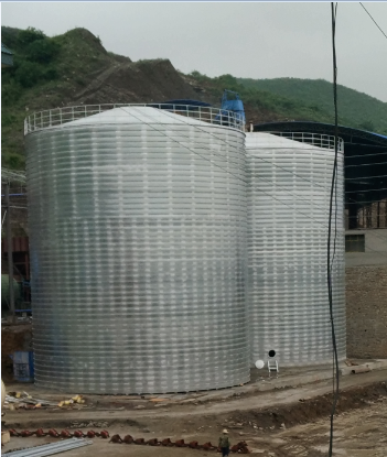 成华粮食钢板仓的安装全过程不用热焊接